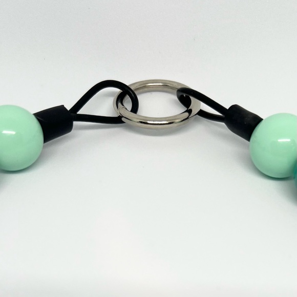 Mermaid Sparkle Beaded Dog Collar Necklace Size Medium/Large Purple & Teal Green - Picture 9 of 10